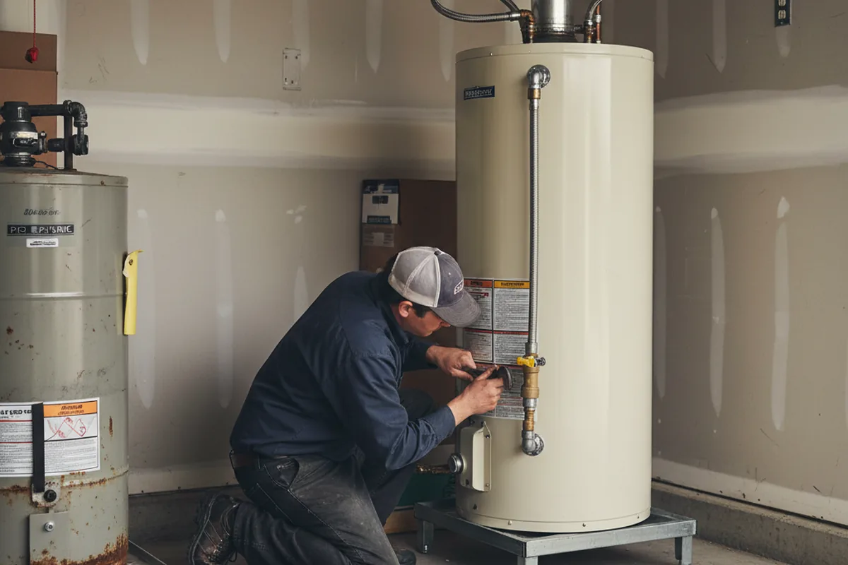 Water heater and shutoff valve replacement in Cornland